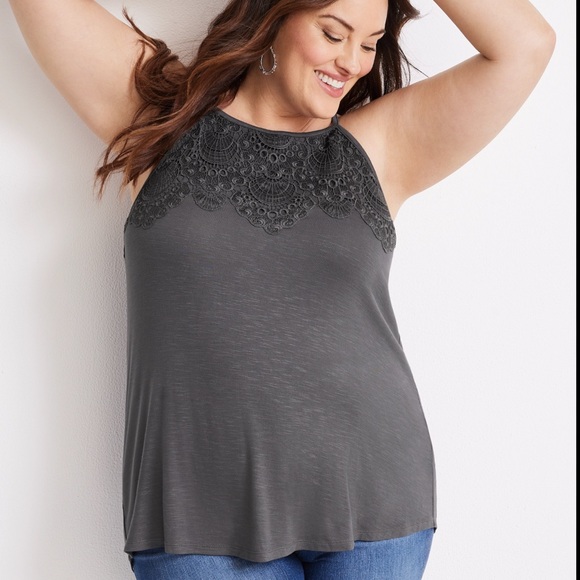 NWOT Maurice’s Crochet Halter Neck Tank Top - Picture 8 of 13